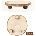 thumbnail image 2 of 2pcs 11 Inch Wood Cake Stand, Round Wooden Cupcake Pedestal, Paulownia Wood with Legs, Rustic Cake Holder Wooden, 2 of 6