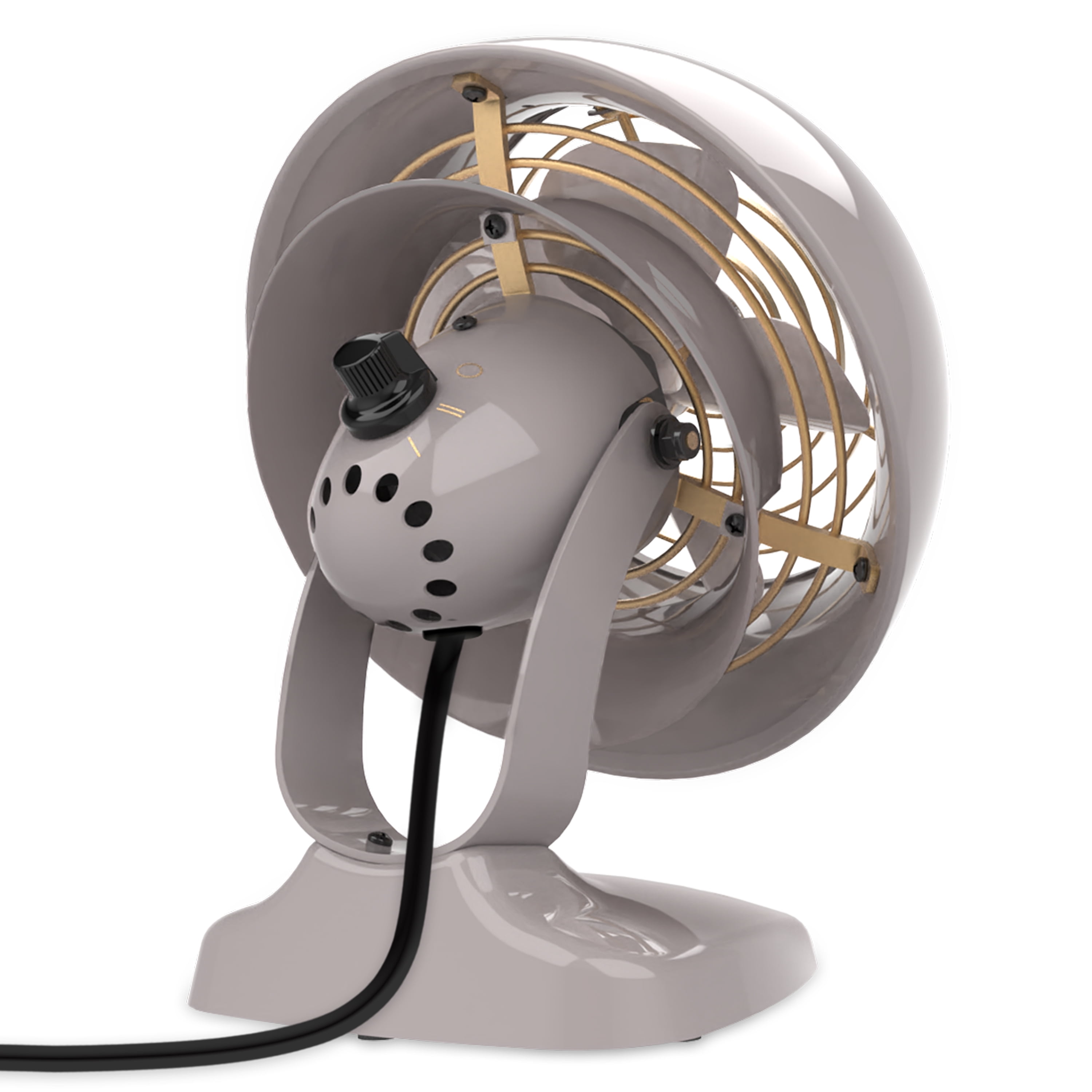 Vornado VFAN™ Mini Fan, Classic Vintage Circulator, Retro Metal Air Circulator, For Desk & Bedside, 2 Speeds, Adjustable Tilt, Personal Cooling with Targeted Airflow, Quiet Fan, Driftwood