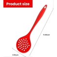 thumbnail image 1 of Silicone Skimmer Spoon Heat Resistant BPA Free Soup Strainer Slotted Spoon Kitchen Cooking Scoop Ladle for Filter Vegetable, Pasta and More (Red), 1 of 4