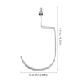 thumbnail image 2 of OUNONA Multipurpose Screw-In Hooks Hanger Accessories Heavy-Duty Stainless Steel Silver for Display Use, 2 of 8