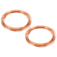thumbnail image 1 of Unique Bargains Soft Copper Wire, 2Pcs 18Gauge/1.0mm Diameter 6m/19.68ft Spool Craft Wire, 1 of 5