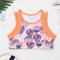 thumbnail image 5 of iiniim Kids Girls Tie Dye Cutout Back Crop Top Gymnastics Dance Workou Sports Bra Cami Shirts Orange Pink 10, 5 of 7