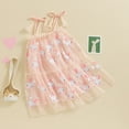 thumbnail image 3 of Bagilaanoe  Little Girl Easter Dress Toddler Sleeveless A-line Strap Dresses 2T 3T 4T 5T 6T 7T Kids Casual Swing Sundress, 3 of 7