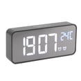 thumbnail image 3 of Reloj Electrónico De Escritorio, Espejo LED, Despertador Digital, Brillo Inteligente, Ajuste De 13 Canciones, Memoria De Apagado Para El Hogar, 3 of 7