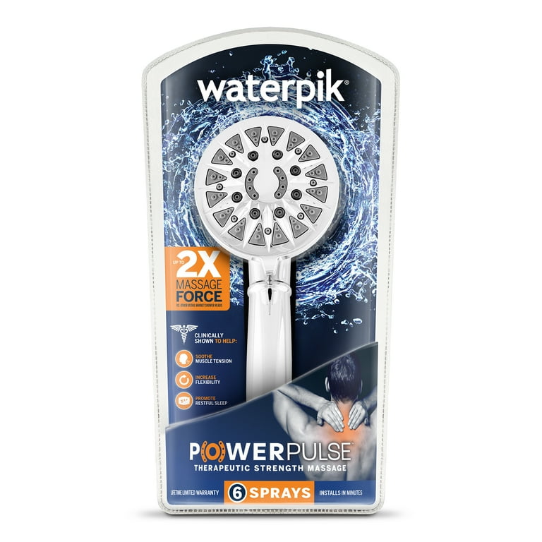 Chrome Hand Held Shower Head With PowerPulse Massage, 44 OFF