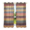 thumbnail image 6 of Yayeee Window Curtains Set of 2 for Living Room Light Filtering 63"x42", Brown Geometric, 6 of 7
