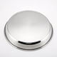 thumbnail image 2 of BRIGHTFUFU Plato redondo plano no magnético de acero inoxidable Plato portátil Plato de frutas Plato para hornear pasteles (24 CM, Plata), 2 of 7