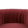 thumbnail image 5 of Lifestyle Solutions Falstead Mid-Century Modern Accent Chair, Red Velvet Fabric, 5 of 6