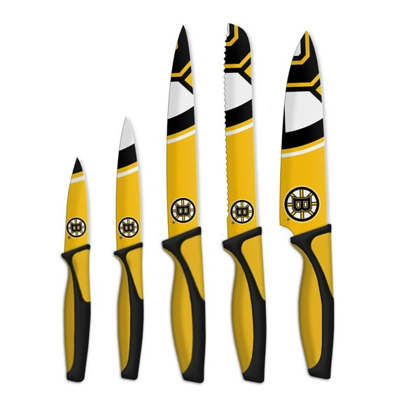 SET DE COUTEAUX 5 PIÈCES SOUS LICENCE OFFICIELLE NHL BOSTON BRUINS