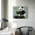 thumbnail image 4 of Nawypu Panda Canvas Wall Art Panda Picture Prints with Flower Cute Animal Painting for Living Room Kids Room Bedroom Ideal Gift Artwork Framed, 4 of 5