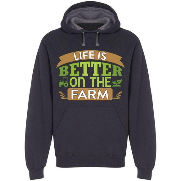 Life Is Just Better On The Farm Hoodie Men -Image by Shutterstock Men Hoodie, Male x-Large