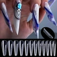 thumbnail image 4 of 60Pcs/Bag 4 Types Professional For Building UV Acrylic Gel Manicure Tools False Nail Tips Nail Dual Form Nail Mold Fake Nails Extension 01-60PCS/BAG, 4 of 8