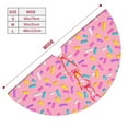 thumbnail image 5 of Kll 30" Christmas Tree Skirt Pink Donut Xmas Tree Skirts Mat For New Year Xmas Holiday Party Indoor Outdoor Home Decoration, 5 of 9