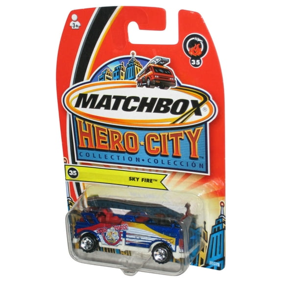 Matchbox Hero City Collection (2004) Sky Fire Blue Aqua Force Truck Toy #35