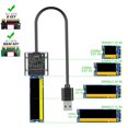 thumbnail image 4 of Caja adaptadora M.2 a USB 3,0, chasis convertidor con luz de señal LED de 5 GigaBits Per Second para caja de móvil Transparente Hugo Carcasa del adaptador de lector, 4 of 7