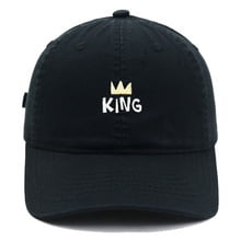 Gorra de béisbol lisa de algodón con corona KING bordada
