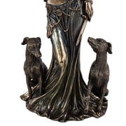 Veronese Design 13 3/8 Tall Cold Cast Resin Antique Bronze Finish Hecate Greek Goddess of Magic with Her Hounds Statue Figurine