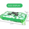 thumbnail image 3 of Green Pencil Case Boys Cute School Supply Organizer Cool Pen Box Holder Bag with Zipper for Kids Minecraft Same Paragraph, 3 of 5