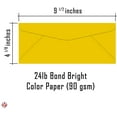 thumbnail image 6 of Yellow #10 Business Color Mailing Envelopes | 4 1/8 X 9 ½ inches | 24lb Bond Bright Color Paper (90 GSM) | 50 Envelopes Per Pack, 6 of 6