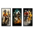 thumbnail image 2 of Designart "Dynamic Plays Yellow Football wall art II" Sports Framed Wall Art Set Of 3 - Yellow Football Frame Gallery Wall Set For Home Decor, 2 of 6