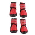 thumbnail image 2 of Zapatos para mascotas Botas antideslizantes ajustables para perros al aire libre para perros pequeños, medianos y grandes (rojo 6 cm 2,4 pulgadas), 2 of 5