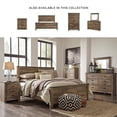 thumbnail image 2 of Bowery Hill Brown Nightstand Rectangular Slim Profile Dual USB Charger 29.88" Unassembled, 2 of 4