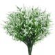 thumbnail image 1 of XmhyTop 8 manojos de flores artificiales para exteriores, plantas artificiales de lavanda anti-UV, arbustos de plástico, decoración colgante para interiores y exteriores, 7 puntas (blanco), 1 of 5