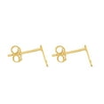 thumbnail image 3 of Karat Rush 14KT Yellow Gold High Polished Block Initial Studs "J" with Post-with-Friction-Back. Adult Unisex. No stones, 3 of 4
