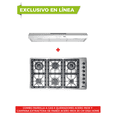 thumbnail image 2 of Combo DISA HOME Parrilla a Gas 6 Quemadores Acero Inox y Campana Extractora de Pared 80 cm, 2 of 7