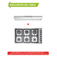 thumbnail image 2 of Combo DISA HOME Parrilla a Gas 6 Quemadores Acero Inox y Campana Extractora de Pared 80 cm, 2 of 7