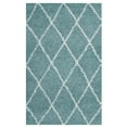 thumbnail image 3 of Modway Toryn 5' x 8' Diamond Lattice Shag Area Rug in Blue and Ivory, 3 of 8