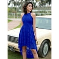 thumbnail image 3 of Dressystar Women Halter Floral Lace Cocktail Party Dress Female Knee Length Bridesmaid Dress, 3 of 10