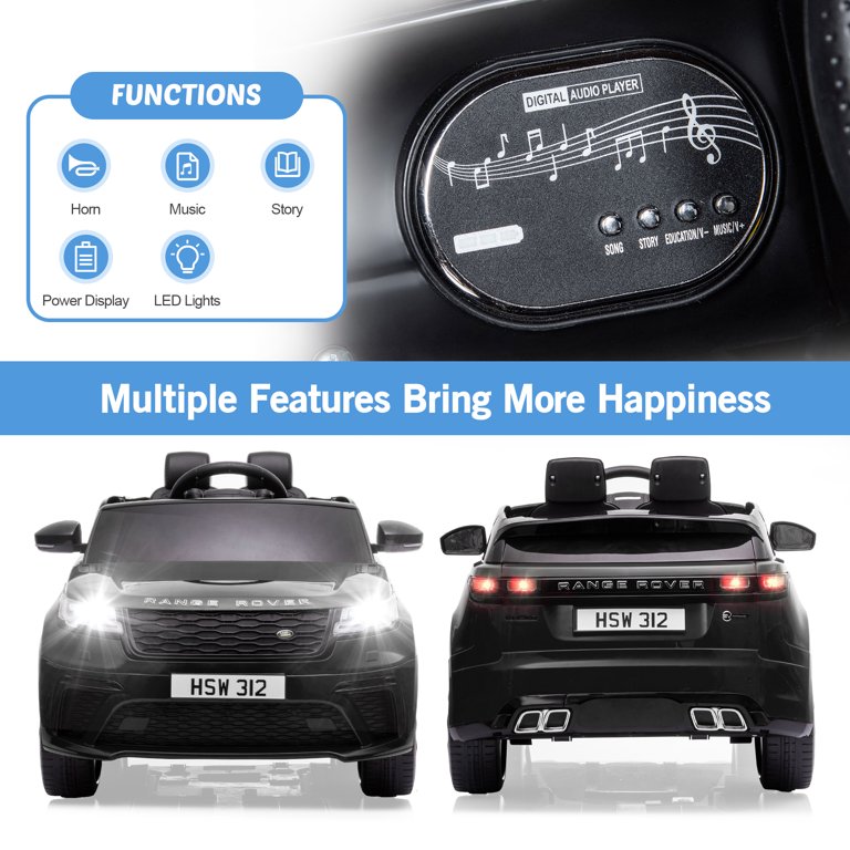 TOBBI 12V Range Rover Velar Licensed Electric Rideable for Kids