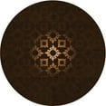 thumbnail image 1 of Ahgly Company Machine Washable Indoor Round Transitional Red Brown Area Rugs, 3' Round, 1 of 7