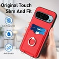 thumbnail image 4 of TECH CIRCLE Case for Google Pixel 9 Pro, Pixel 9 Case 6.3" (2024), PU Leather Phone Case with Credit Card Holder & Ring Holder Kickstand & Wrist Strap Lanyard, Slim Lightweight Wallet Cover, Red, 4 of 7