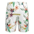 thumbnail image 6 of Disketp Men'S Swim Trunks Hawaiian Breathable Surf Beach Swimsuits Mesh Lining Beach Shorts With Pockets-Pretty Floral With Leaves, 6 of 9