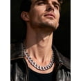 thumbnail image 3 of ChainsProMax Mens Necklace 316L Stainless Steel Sturdy Curb Chain Necklace Hip Hop Jewelry Gift, 3 of 7
