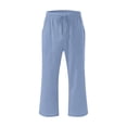 thumbnail image 4 of Aqestyerly Men's Summer Capri Pants - Elastic Waist,Side Pockets,Drawstring Design for Casual Summer Wear, 4 of 6
