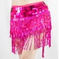 thumbnail image 2 of AGWOLF Sequin Skirt for Women Glitter Mermaid Mini Skirts Sparkly Belly Dance Hip Scarf Music Party Rave Wrap Skirt, 2 of 5