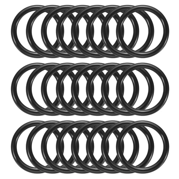 Uxcell 1.3 Inch Dream Catcher Rings, 24 Pcs Plastic Macrame Wreath Floral Round Ring Hoop, Black