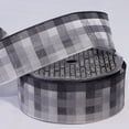 thumbnail image 2 of The Ribbon People Gray and Black Plaid Wired Craft Ribbon 1.5" x 50 Yards, 2 of 2