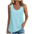 thumbnail image 2 of GERsome Tank Tops for Women Sleeveless Crewneck Loose Fit Basic Tee Casual Solid Color Summer T-Shirt S-2XL, 2 of 8