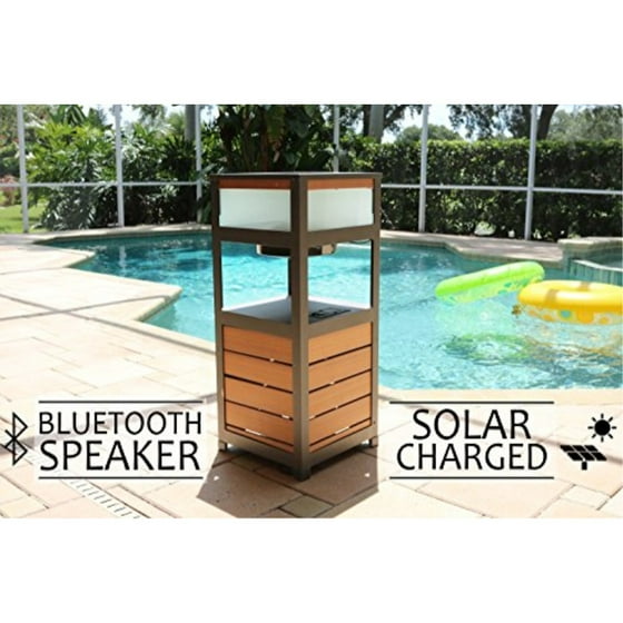 Solar Powered Outdoor Speaker Bluetooth Patio And Its A Tile Portico Sound By Freshetech