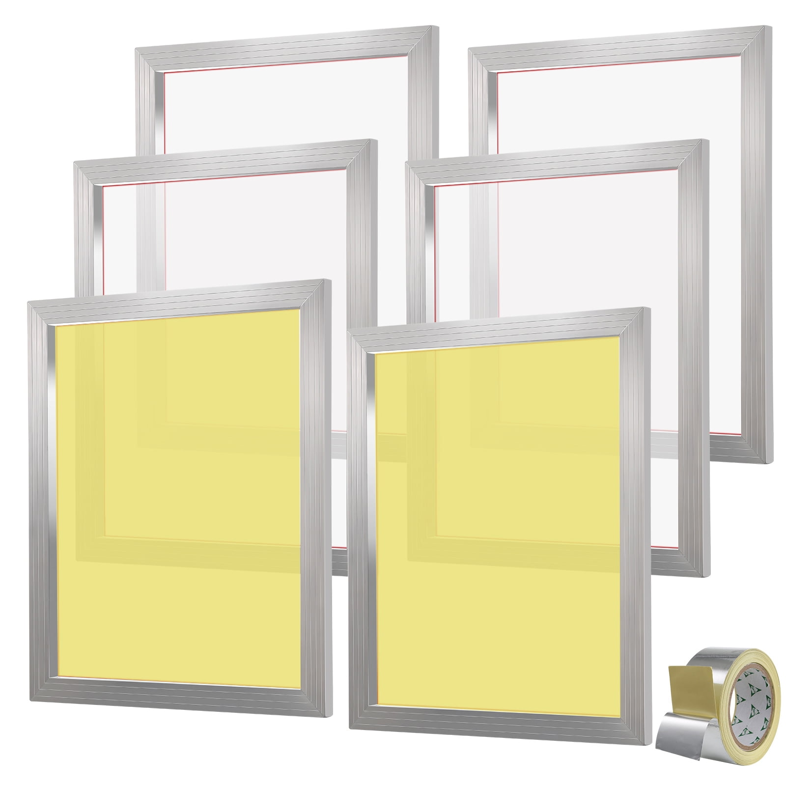 KFFKFF Screen Printing Kit Silk Screen Printing Frame 20x24in 160 Count Mesh 6pcs