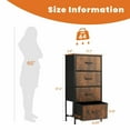 thumbnail image 6 of Yardi Yarda Four-Drawer Cabinet, Drawers Dresser Chest of Drawers, Cabinet with Metal Frame and Wood Top for Indoor as Living Room, Bedroom, Brown, 6 of 8
