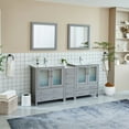 thumbnail image 2 of Vanity Art 72 in. W Double Sink Bathroom Vanity with Ceramic Top and Two Free Mirrors, 2 of 9
