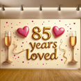 thumbnail image 3 of LUUFILx 85th Birthday Celebration Backdrop Banner Decor Party Decorations Golden Anniversary Event Supplies Love Background Celebration Cheers, 3 of 8