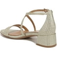 thumbnail image 4 of Naturalizer Womens June Strappy Low Block Heel Dress Sandal Cremosa Taupe Leather 8M, 4 of 5
