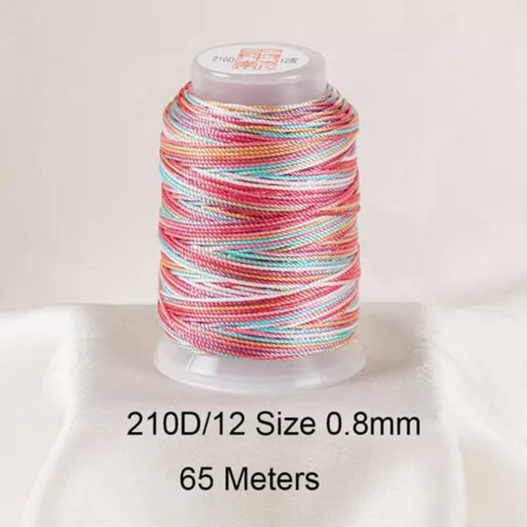EOEMY One Spool Variegated Polyester Sewing Embroidery Thread String 210D/12-10#