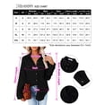 thumbnail image 5 of Womens Corduroy Loose Shirt Button Down Oversized Patchwork Blouses Jacket White and Grey XL, 5 of 9